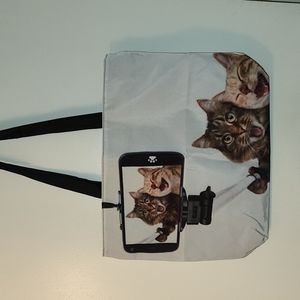 NEW- Tote bag- Shoulder bag- Cats taking a selfie